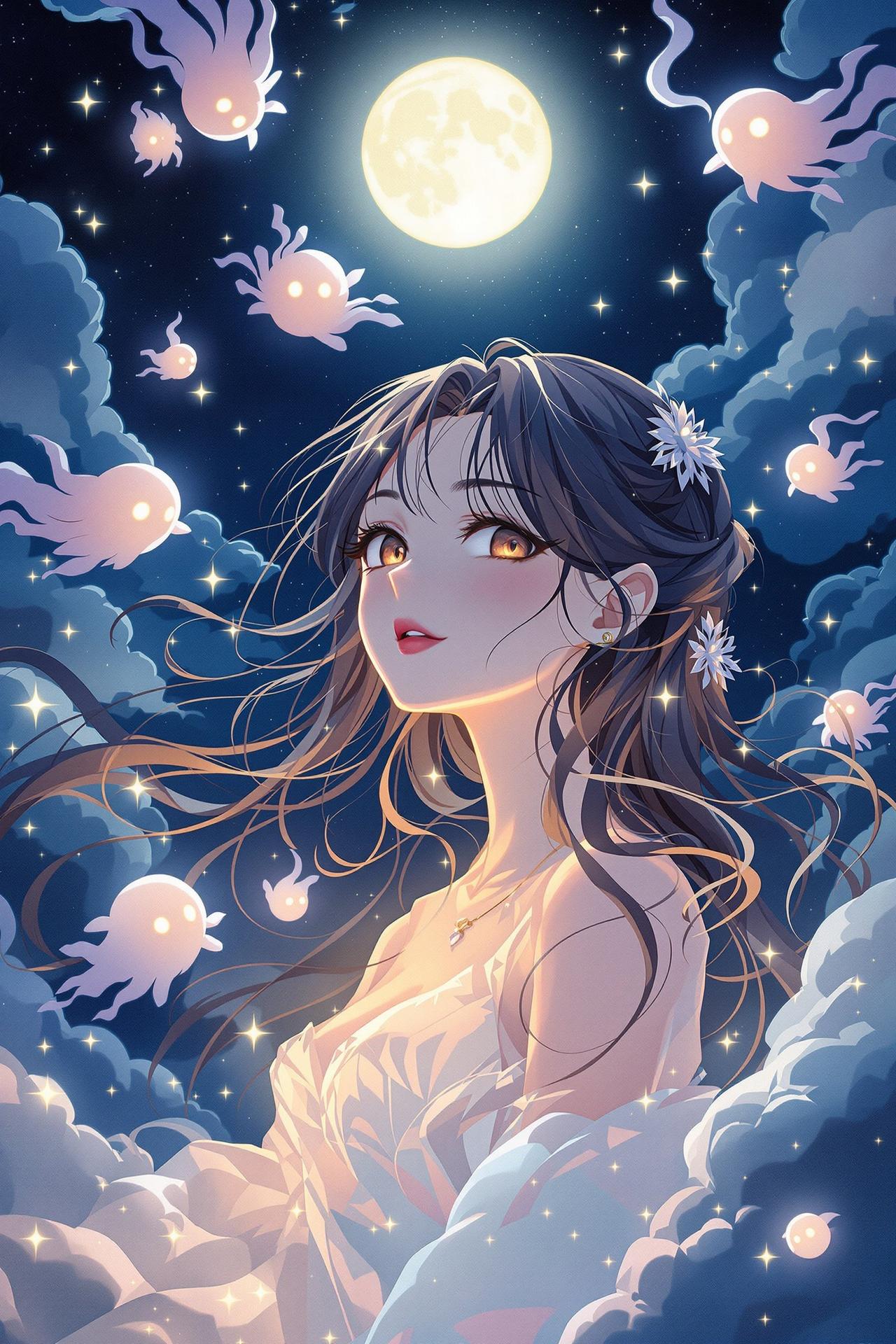 二次元漫画 - 月下幻想曲